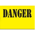60' Stock Printed Rectangle Warning Pennant String (Danger)
